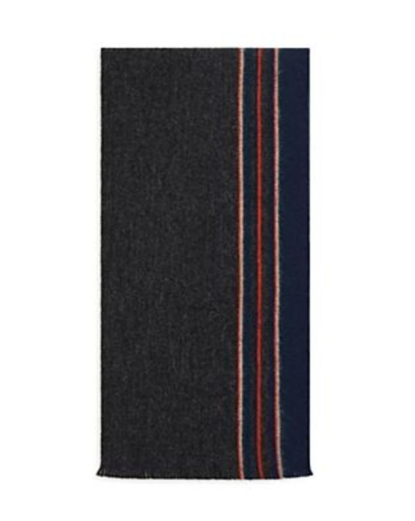 The Men's Store at Bloomingdale's Reversible Border Pencil Stripe Scarf - 100% Exclusive
