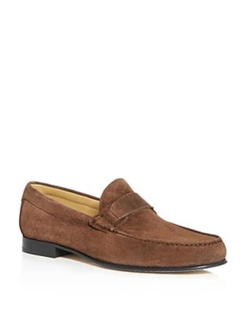 Canali Men's Suede Moc-Toe Loafers