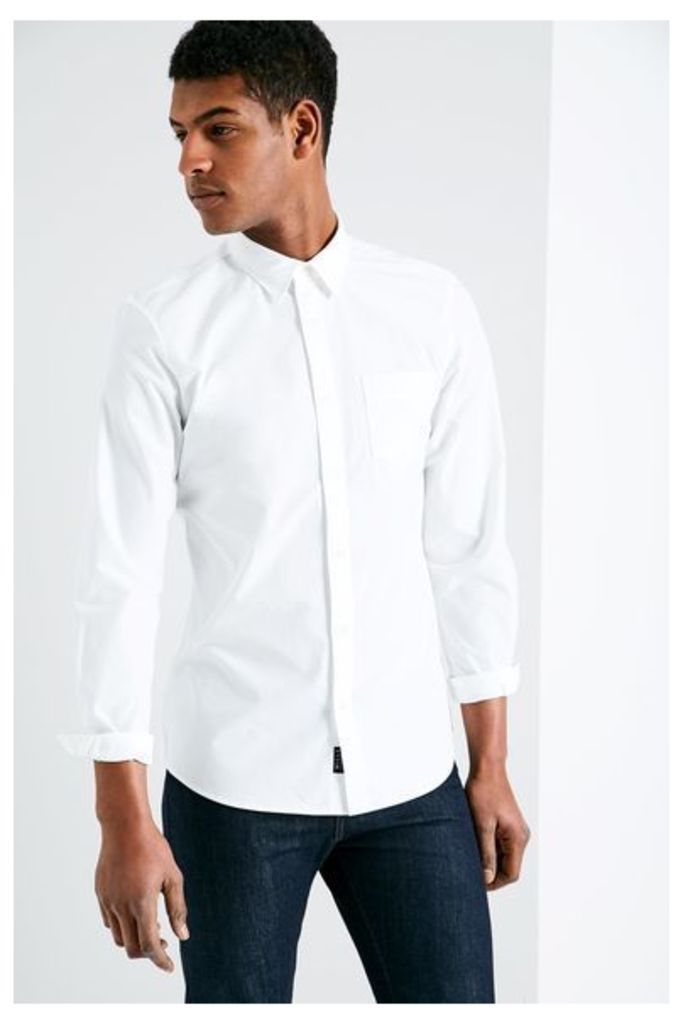 SALCOMBE END ON END SHIRT WHITE