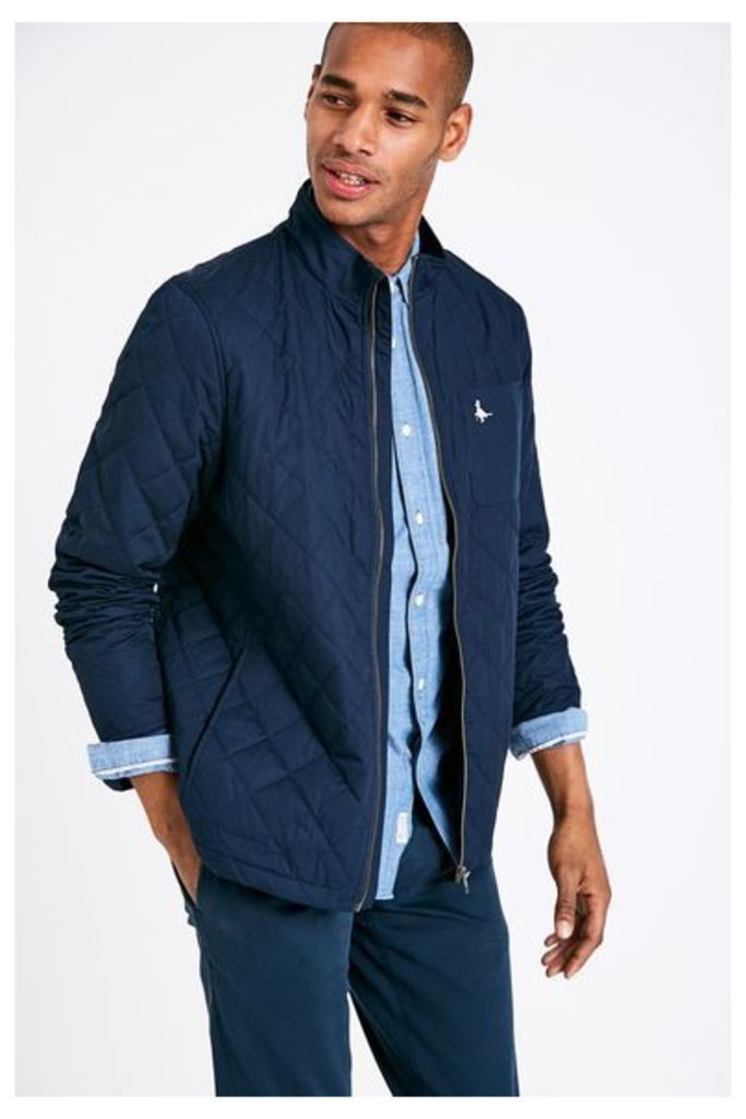 HAMFIELDS QUILTED JACKET NAVY