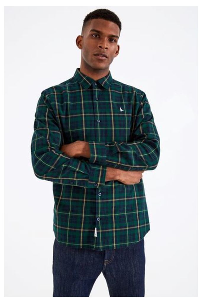 SALCOMBE LIGHT WEIGHT FLANNEL SHIRT EMERALD