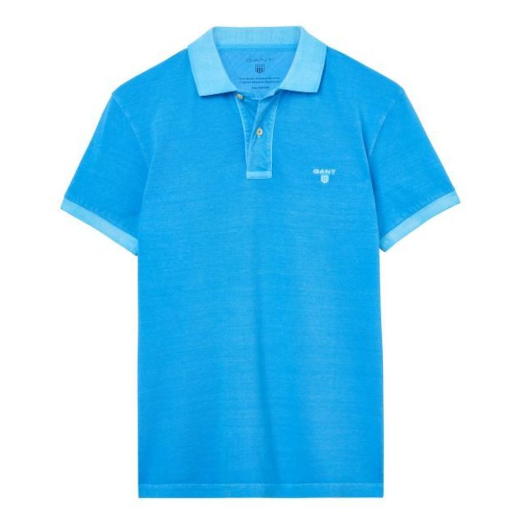 Sunbleached Polo Shirt - Sharp Blue