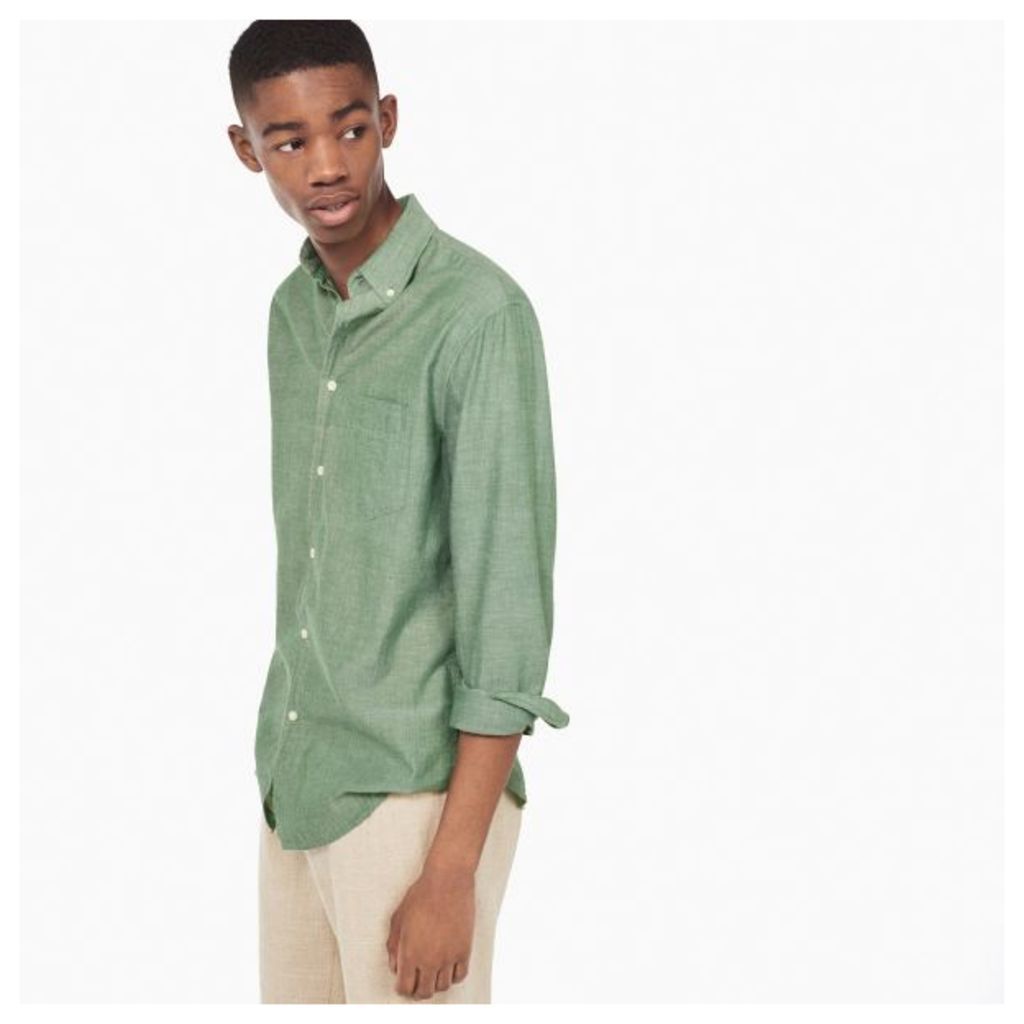 Organic Garment-dyed Oxford Shirt - Linden Green