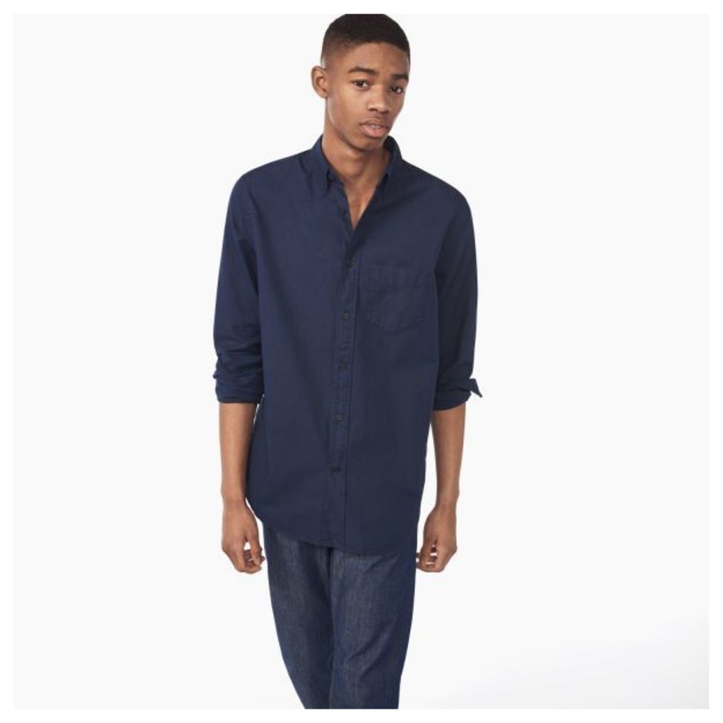 Organic Garment-dyed Oxford Shirt - Evening Blue