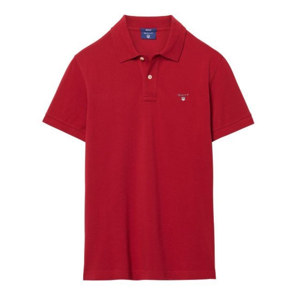 Solid Polo Shirt - Dark Red