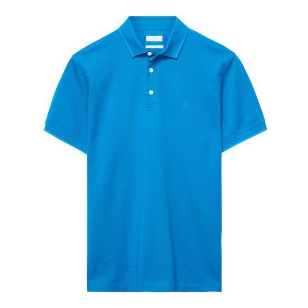 Pima Cotton Polo Shirt - Teal Blue