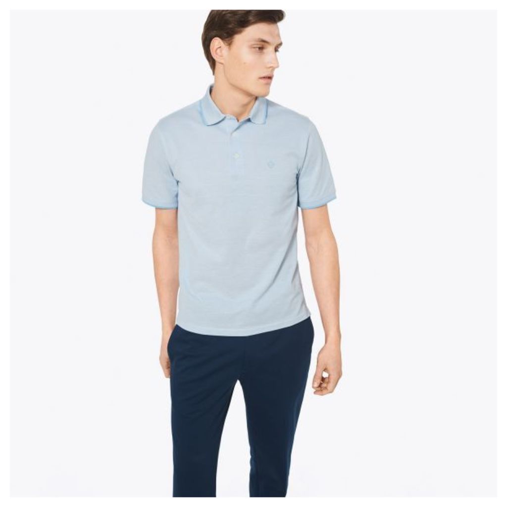 Pima Cotton Polo Shirt - Hamptons Blue