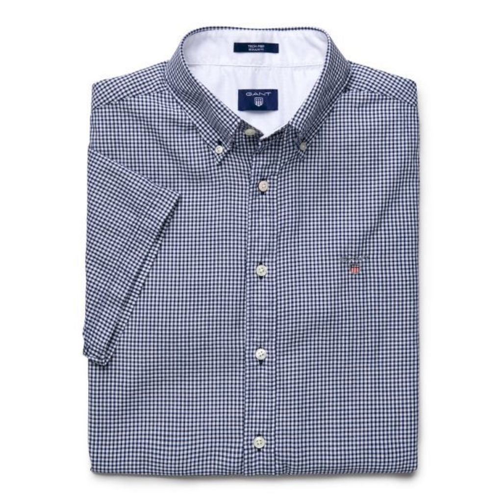 Short Sleeve Tech Prep â„¢ Check Shirt - Persian Blue