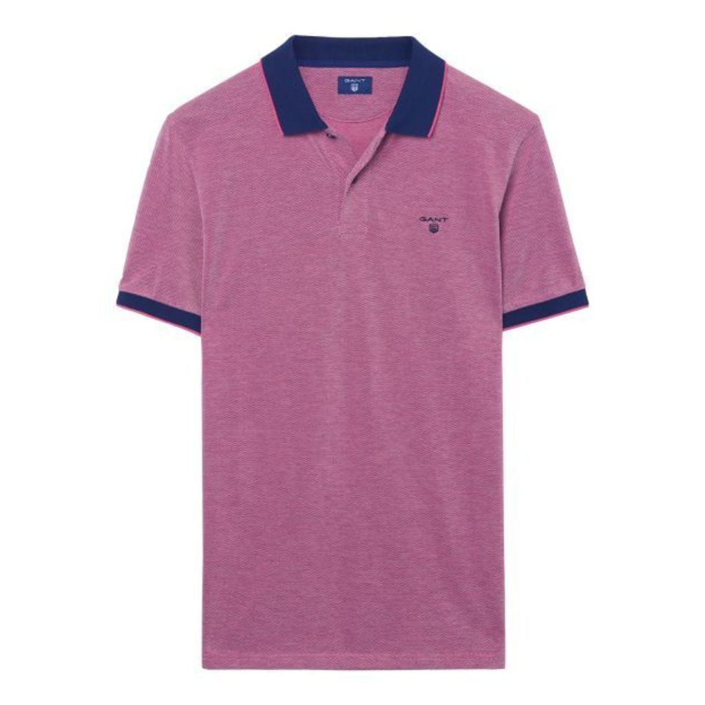 Four-color Oxford Polo Shirt - Rich Pink