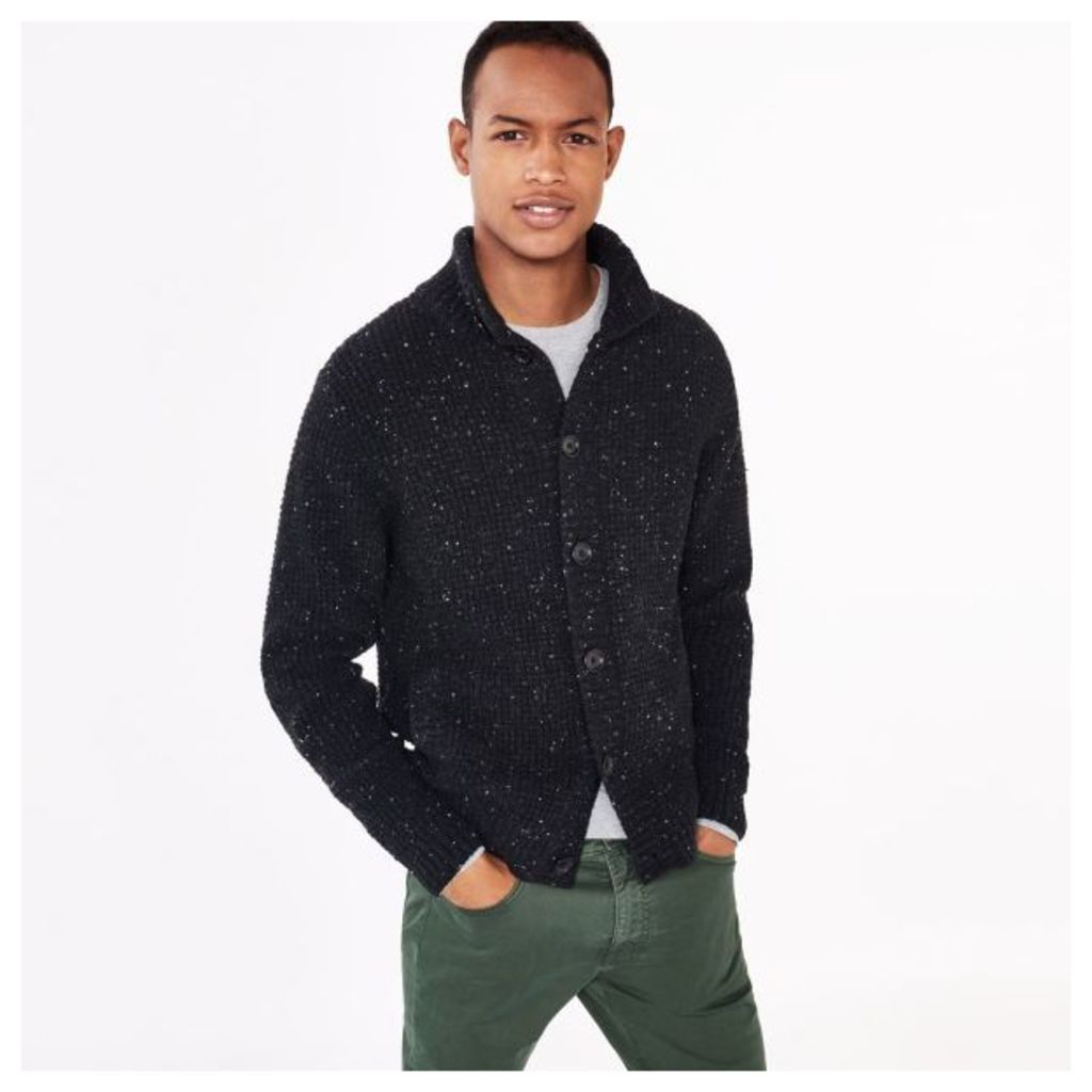 Donegal Tweed Knitted Jacket - Antracit Melange