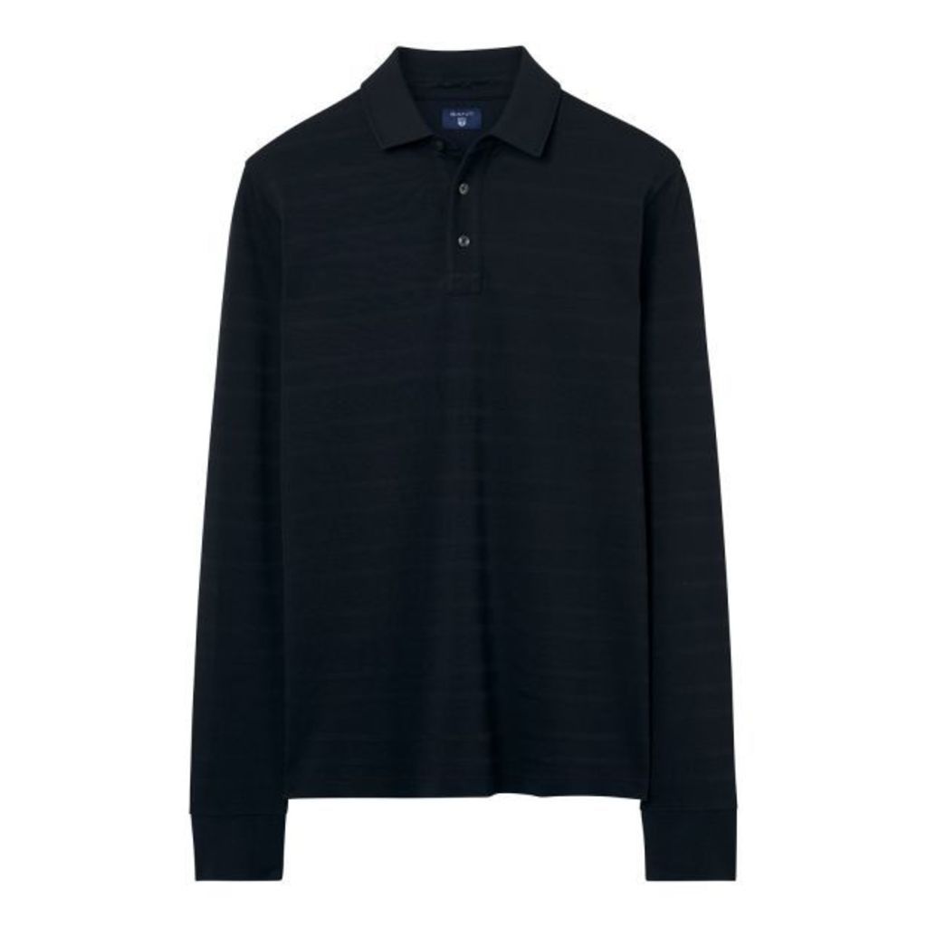 Long Sleeved Polo Shirt - Black
