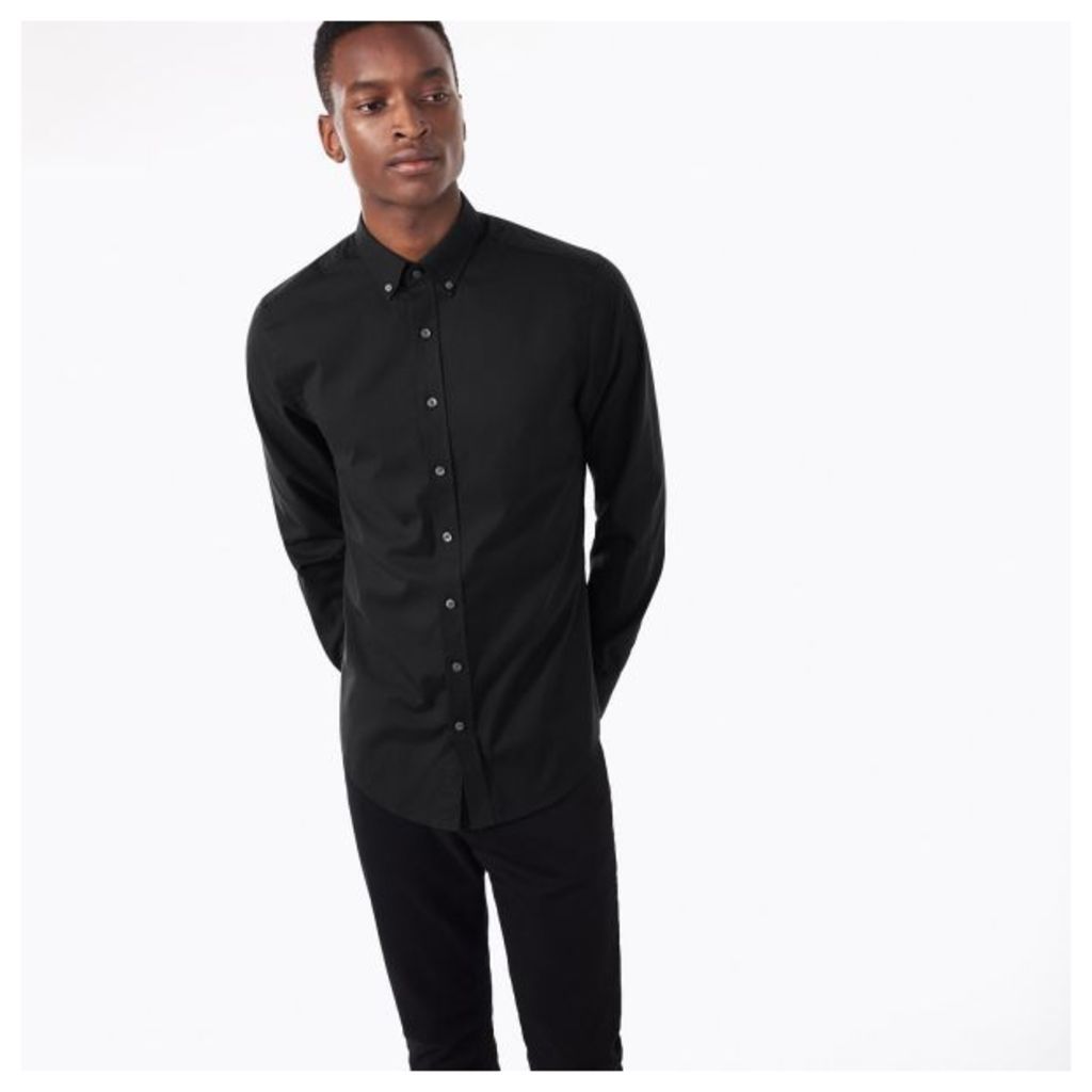 Pinpoint Oxford Fitted Shirt - Black