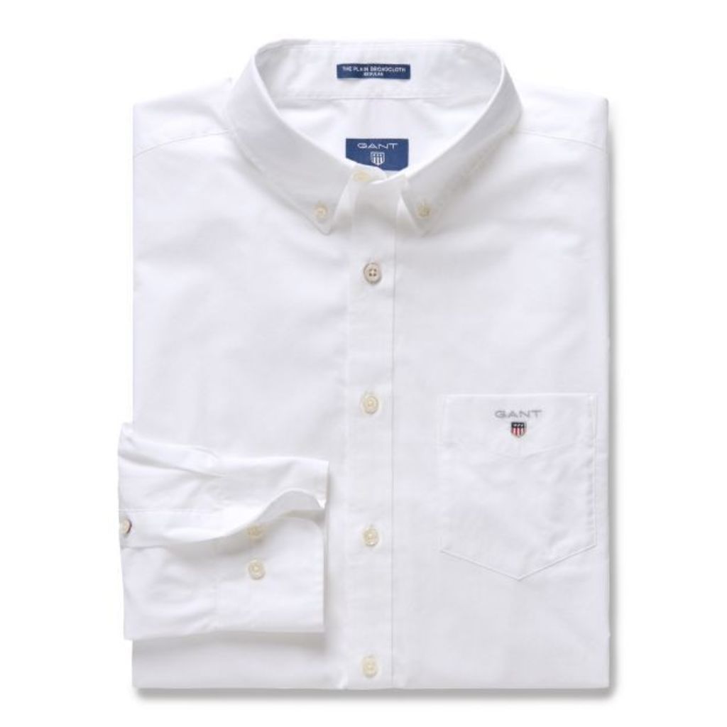 Regular Fit Broadcloth Shirt - White