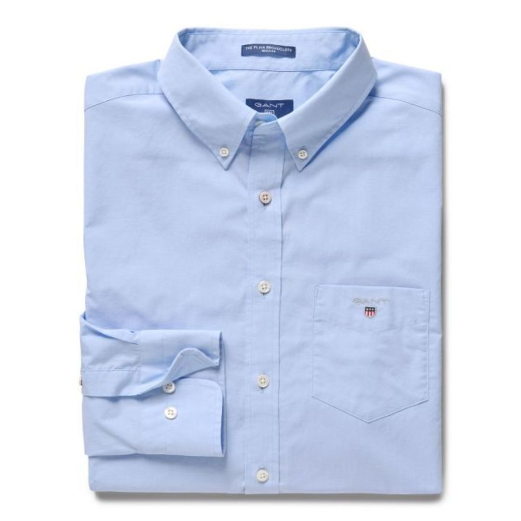 Regular Fit Broadcloth Shirt - Hamptons Blue