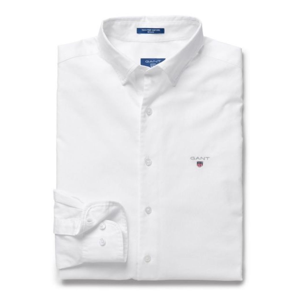 Regular Fit Tech Prepâ„¢ Oxford Shirt - White