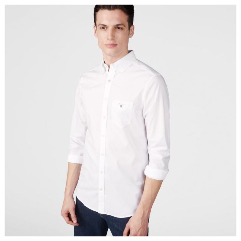 Slim Fit Broadcloth Shirt - White