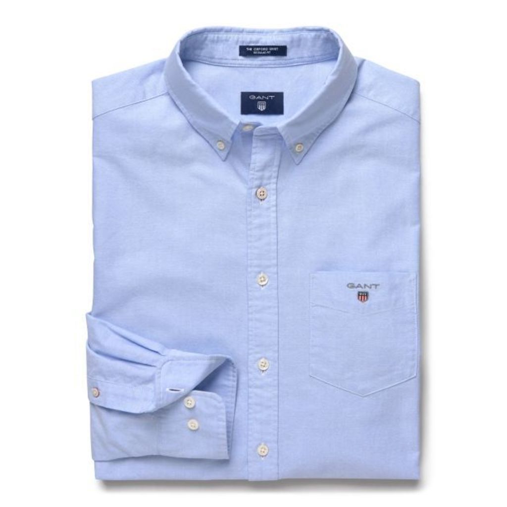 Regular Fit Oxford Shirt - Capri Blue