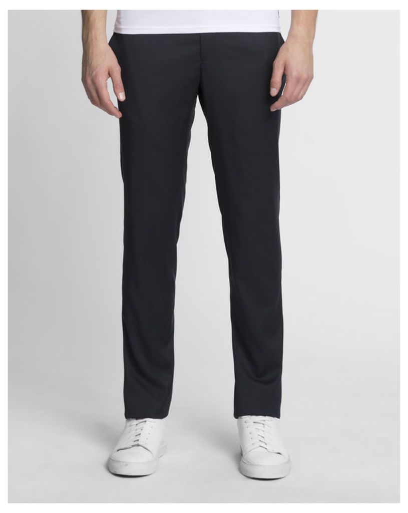 Navy blue Micro Wool Trousers