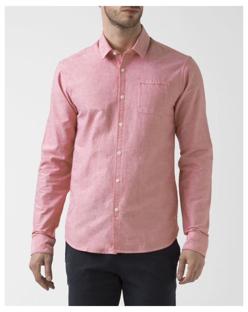 Pink Pocket Oxford Shirt