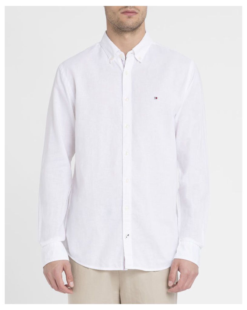 White Linen Cotton Shirt