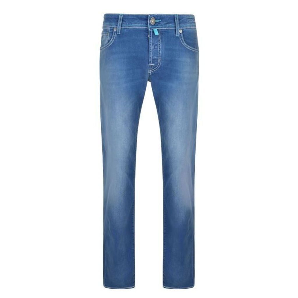 JACOB COHEN White Badge Slim Fit Jeans