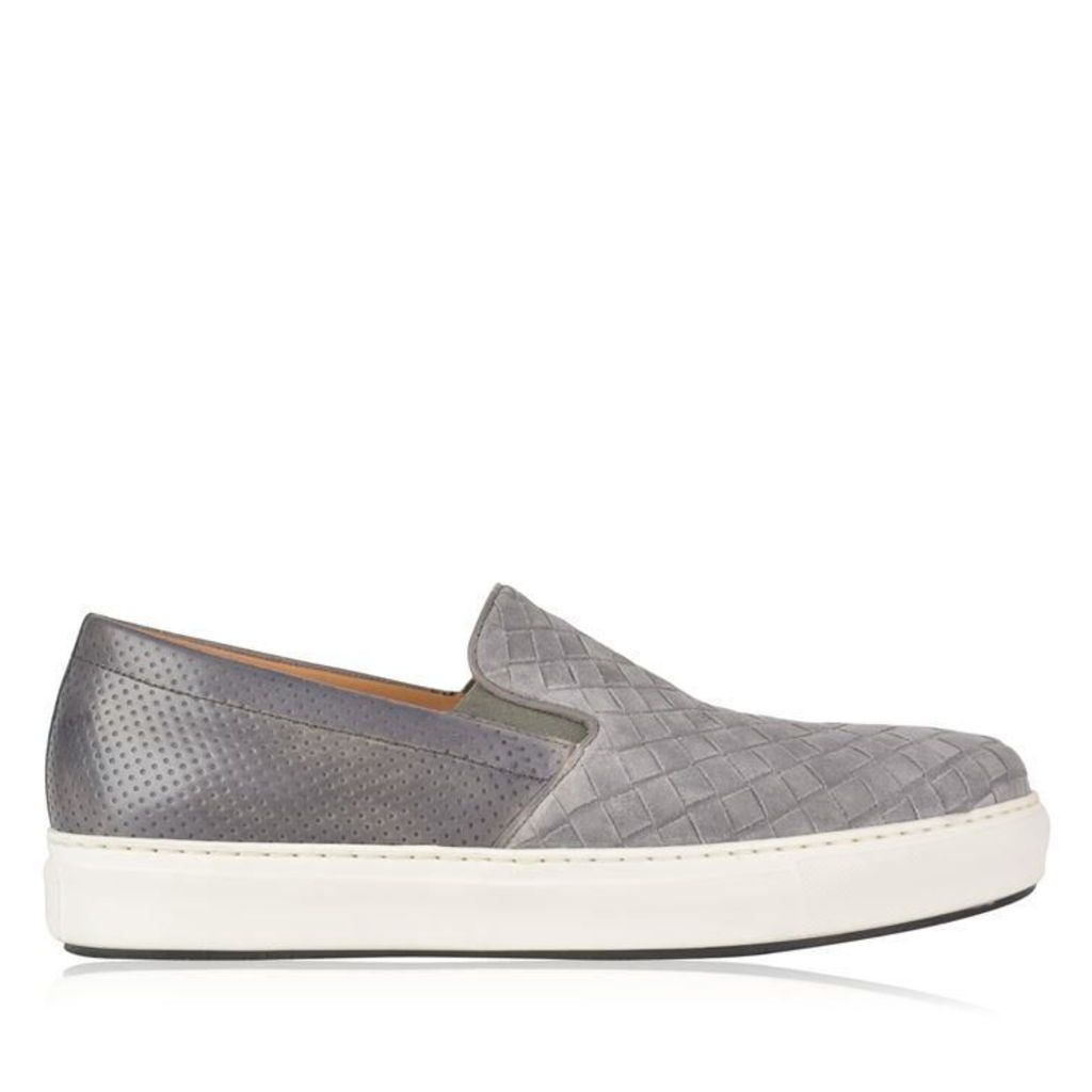 MAGNANNI Woven Suede Slip On Trainers