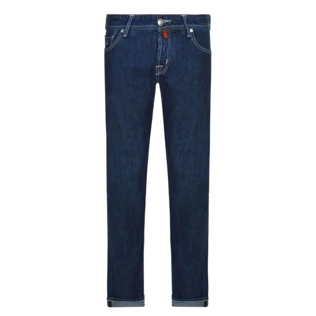 JACOB COHEN Slim Fit Embroidery Badge Jeans