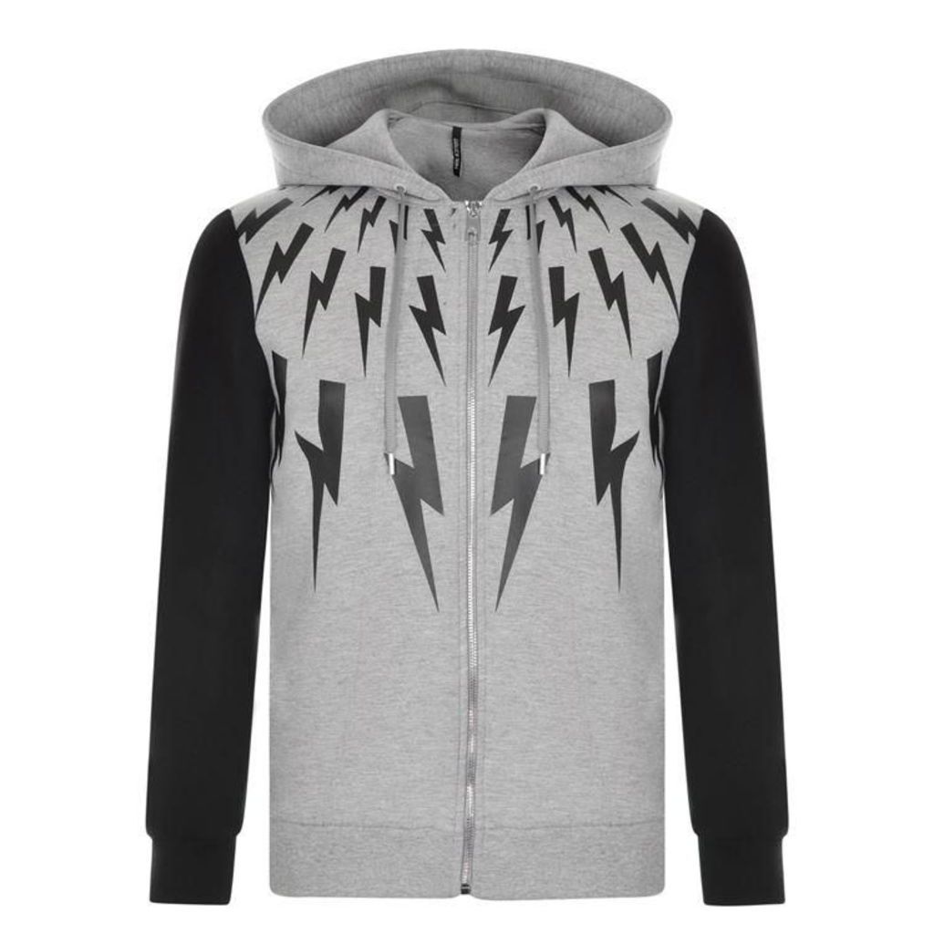 NEIL BARRETT Star And Lightning Zip Sweatshirt