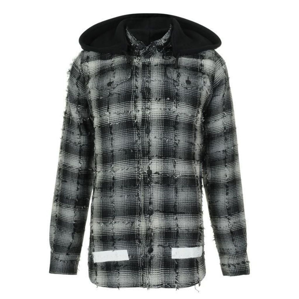 OFF WHITE Hooded Checked Shirt