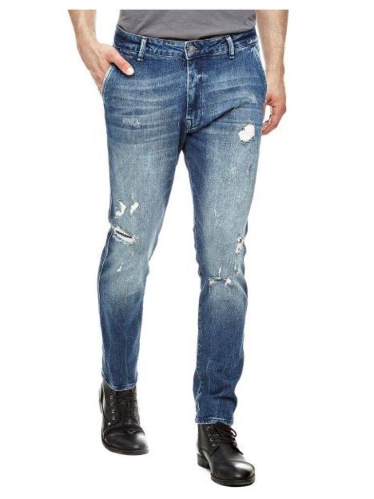 Guess Tapered Jeans With Abrasions