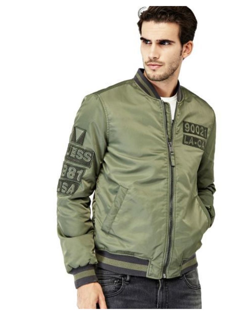Guess Bomber With Striped Inserts