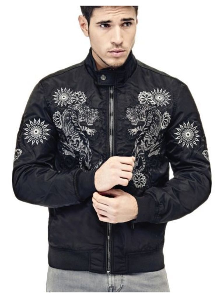 Guess Bomber With Embroidery On The Front