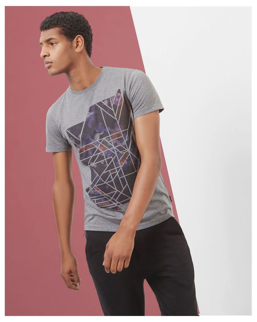 Ted Baker Abstract graphic T-shirt Grey Marl