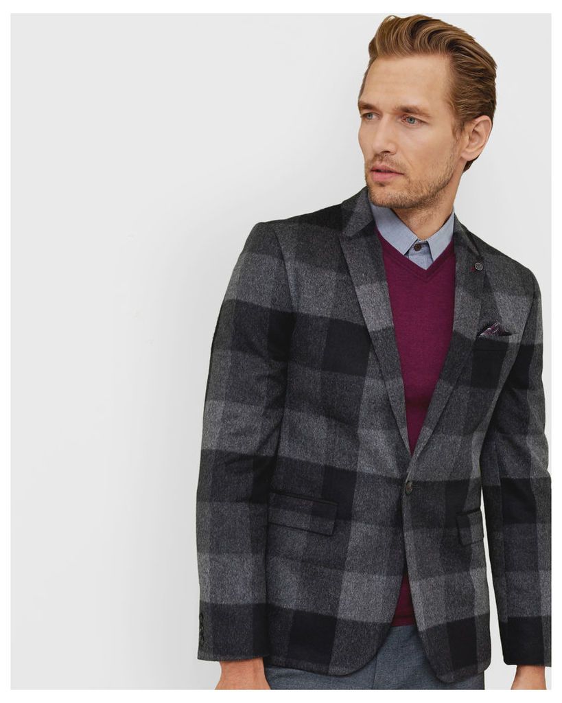 Ted Baker Statement checked jacket Grey