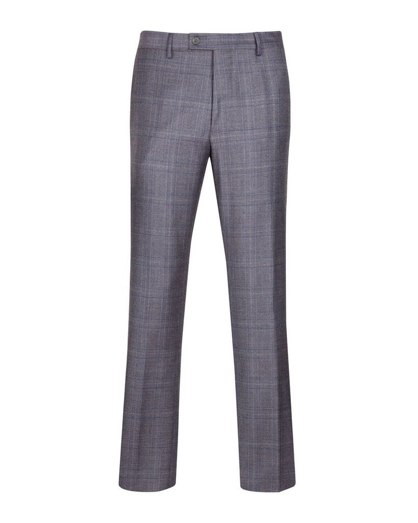 Ted Baker Deconstructed checked suit trousers Purple