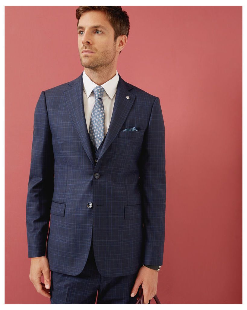 Ted Baker Checked wool jacket Blue