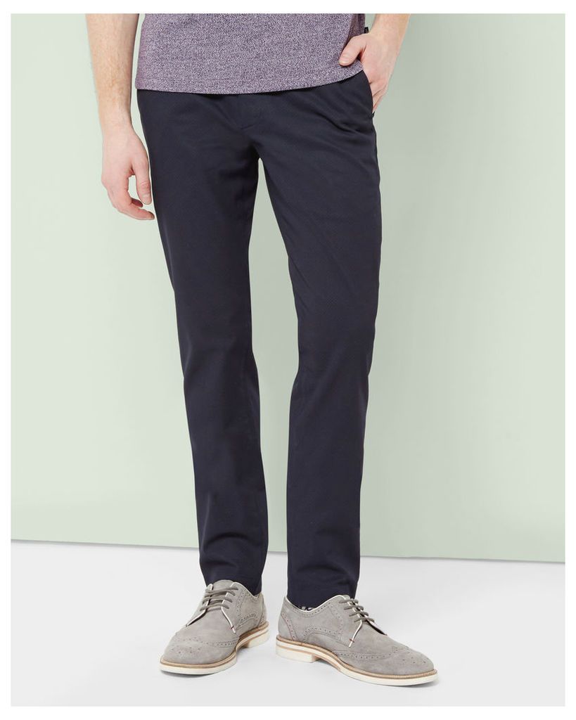 Ted Baker Printed cotton chinos Navy