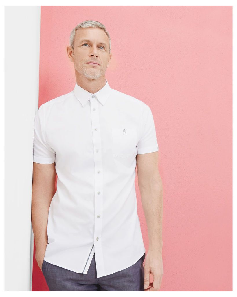 Ted Baker Textured cotton shirt White