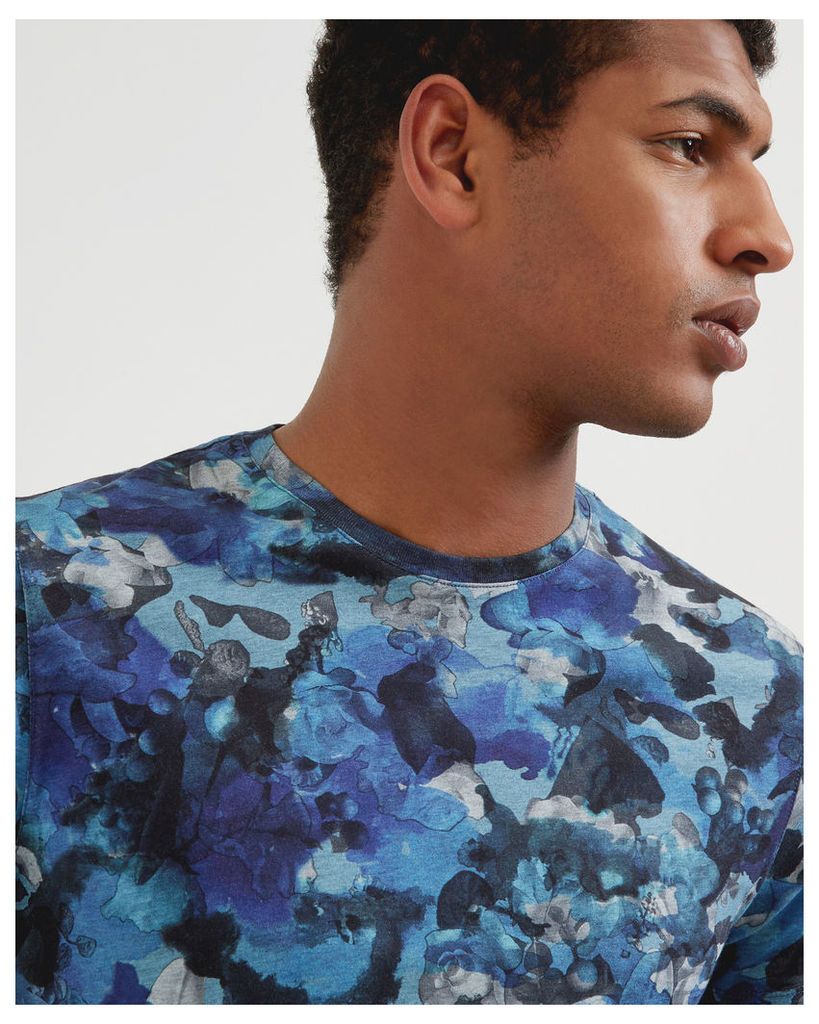 Ted Baker Camouflage cotton T-shirt Blue