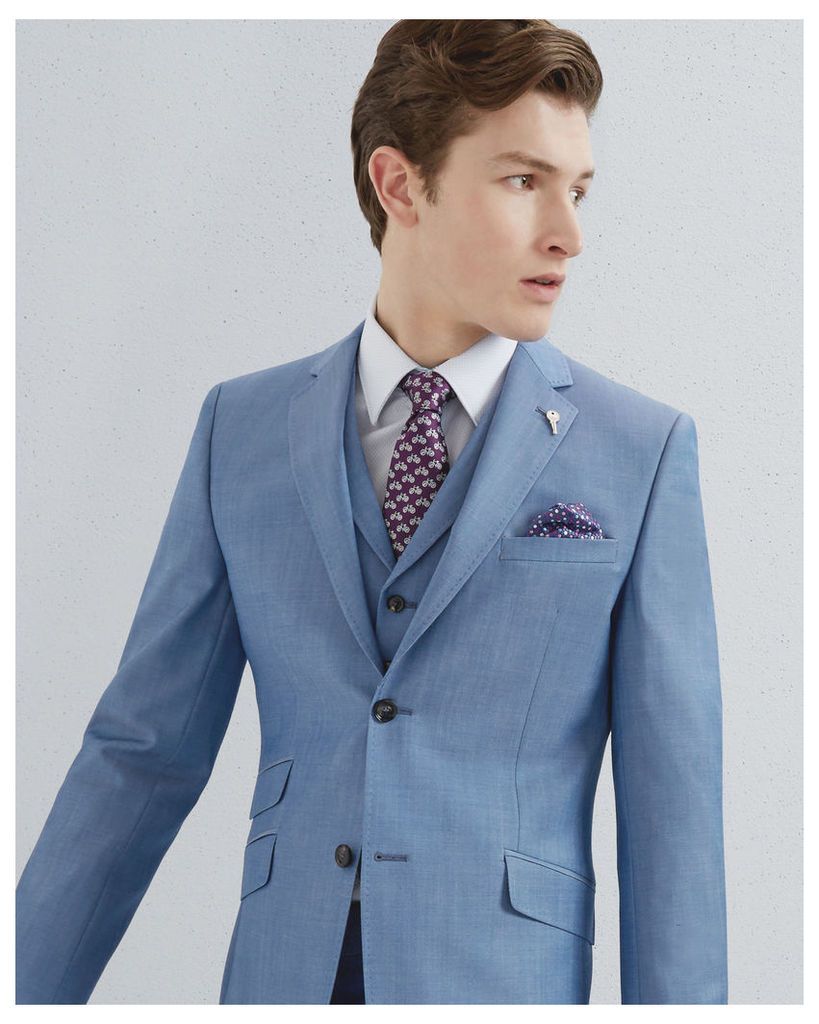 Ted Baker Classic fit wool jacket Light Blue