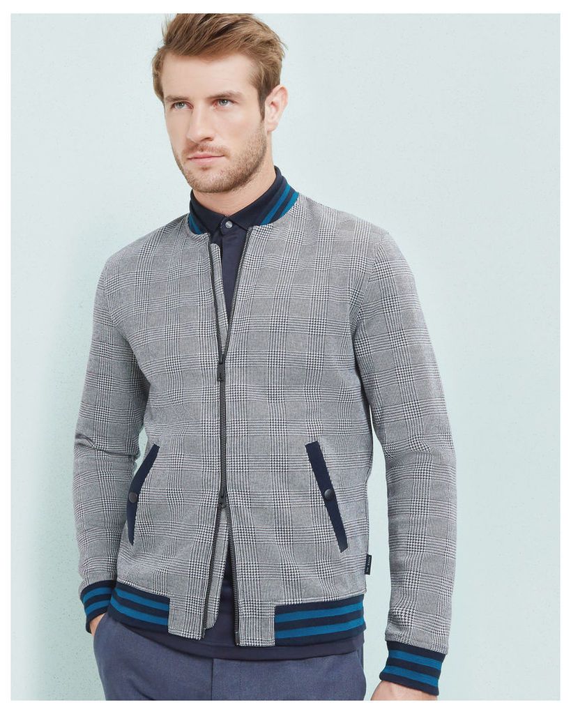 Ted Baker Checked bomber jacket Grey