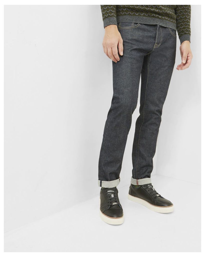 Ted Baker Straight fit selvedge jeans Rinse Denim
