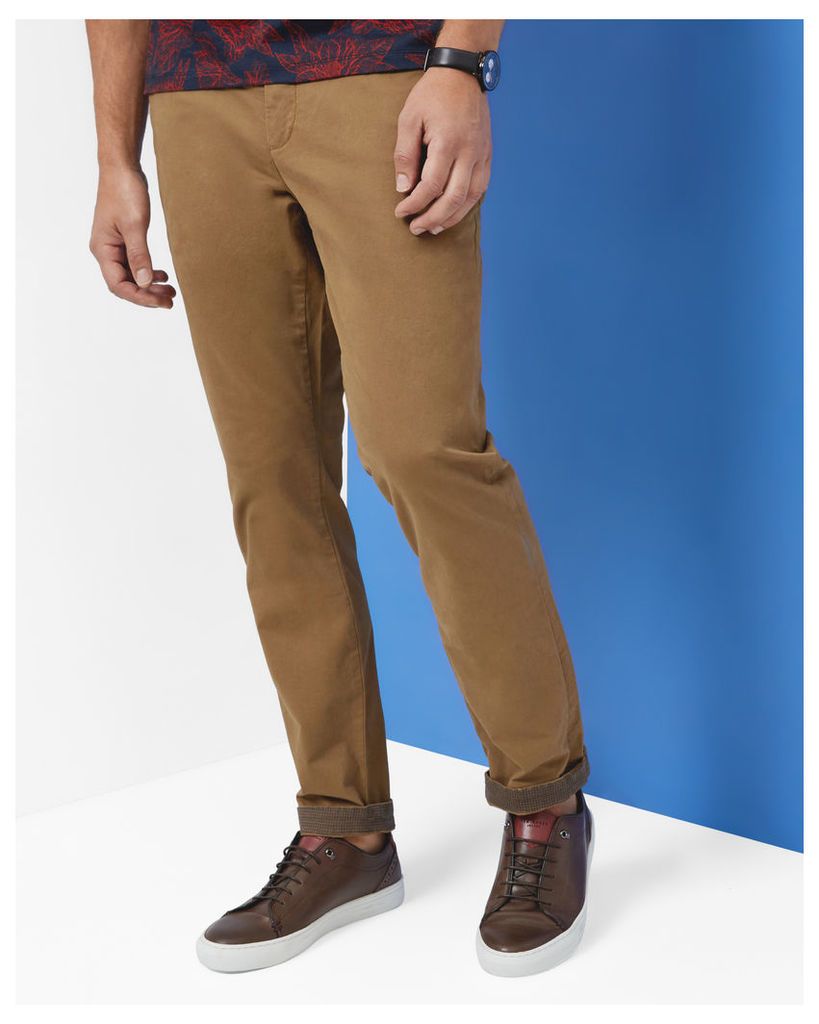 Ted Baker Classic fit chinos Dark Tan
