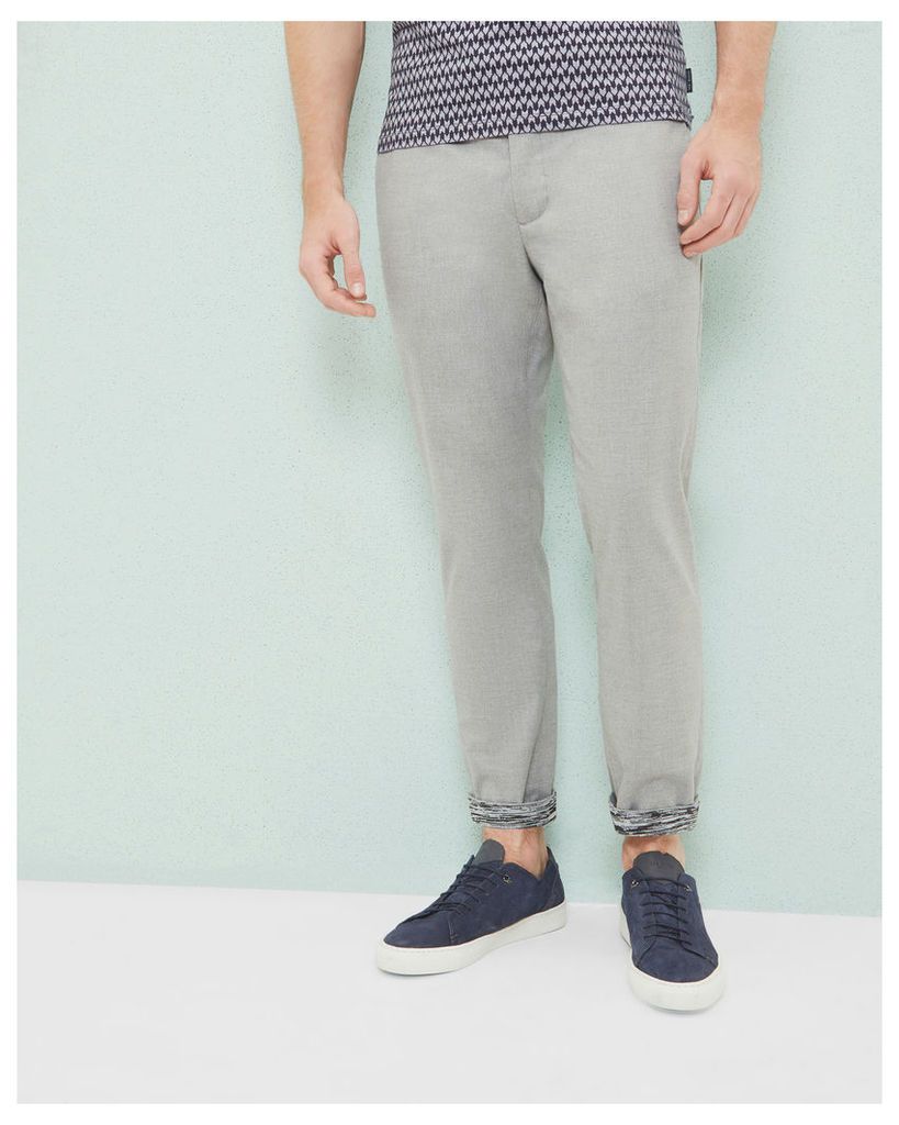 Ted Baker Slim-fit cropped trousers Light Grey
