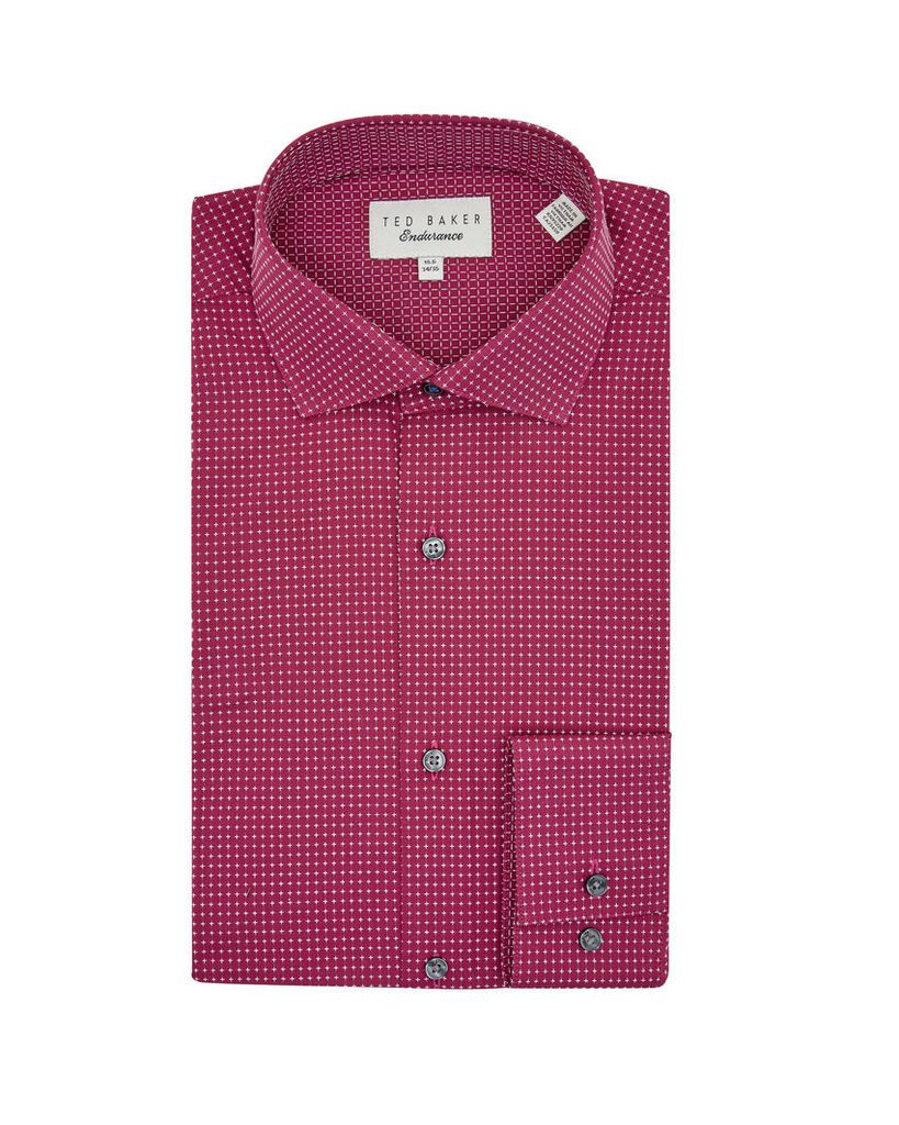 Ted Baker Geo print cotton shirt Red