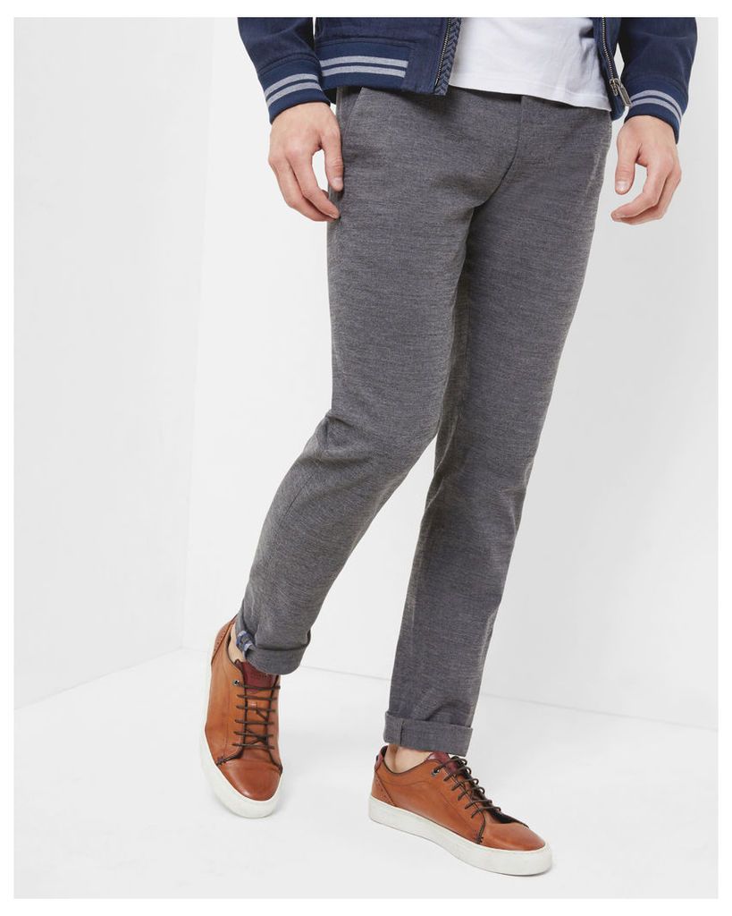 Ted Baker Slim fit textured trousers Grey