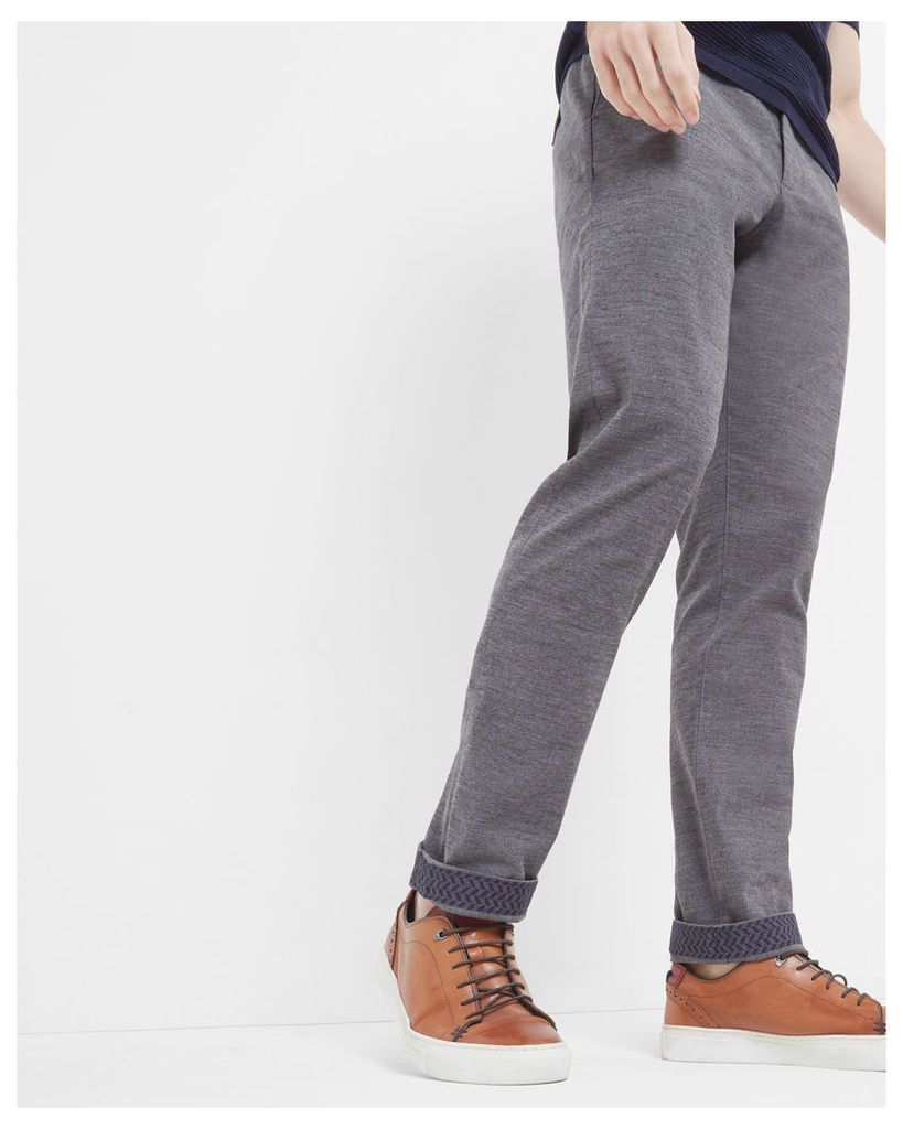 Ted Baker Classic fit Oxford cotton chinos Grey