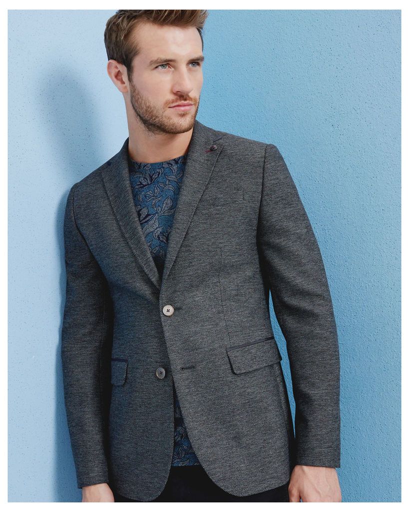 Ted Baker Textured blazer Charcoal