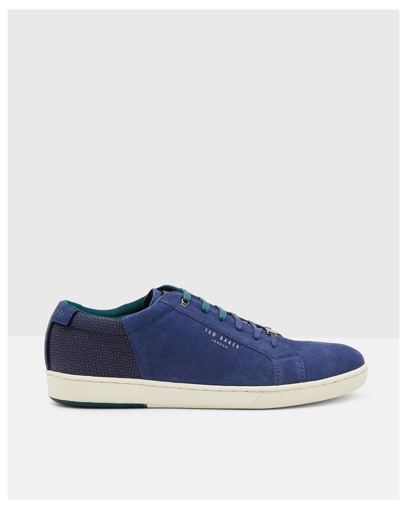 Ted Baker Geo print suede trainers Blue
