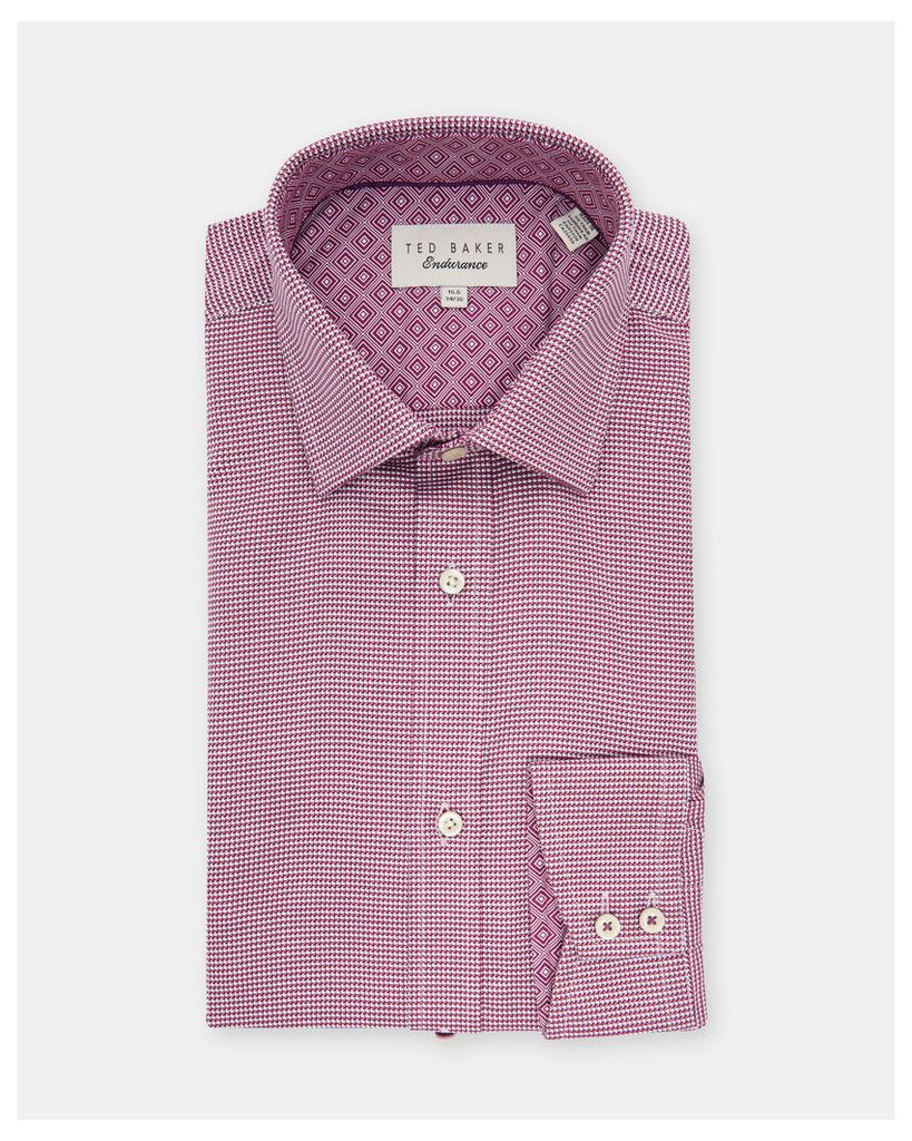 Ted Baker Zig-zag print cotton shirt Pink